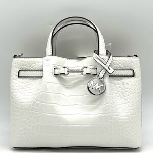 Michael Kors Carson Small Crocodile Embossed Satchel Bag